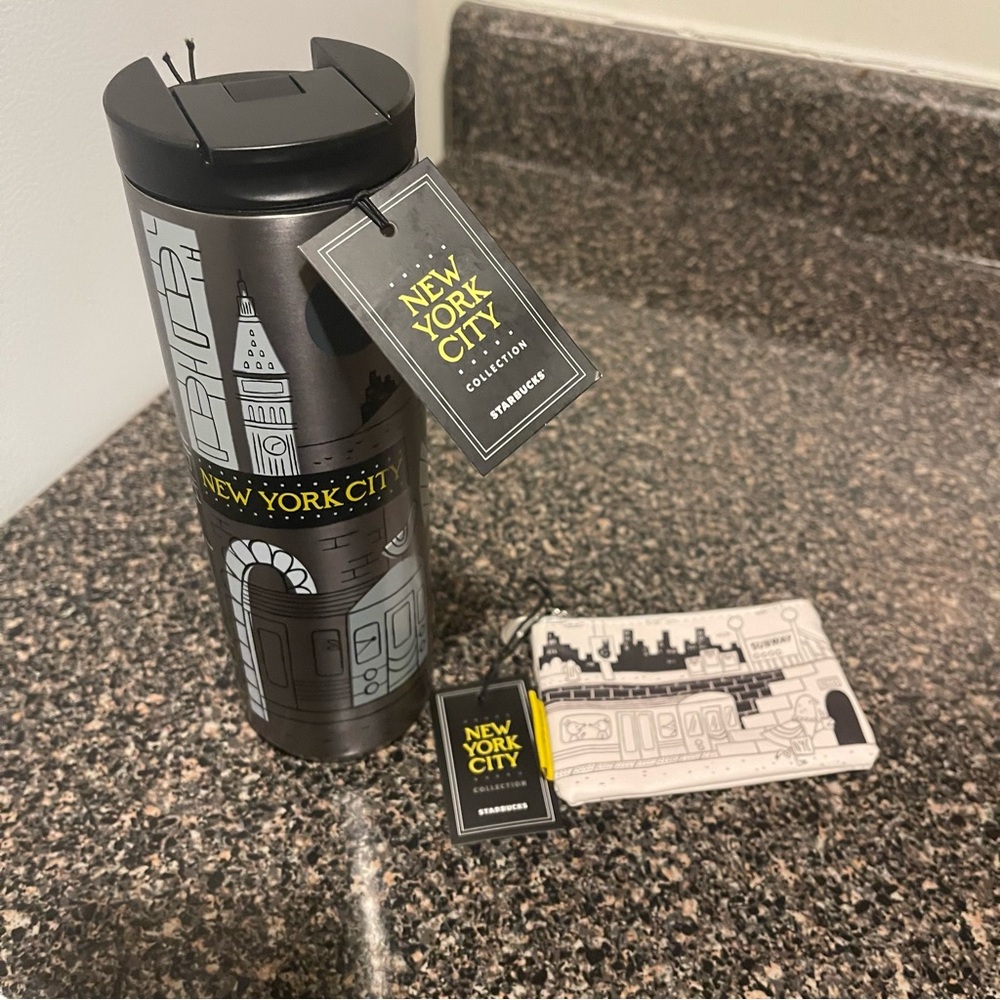 Starbucks 16oz New York City Tumbler  & card pouch collection set NWT